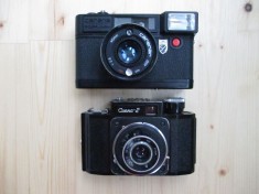 5 aparate foto vintage cu film Smena si Carena