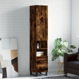 vidaXL Dulap &icirc;nalt, stejar fumuriu, 34,5x34x180 cm, lemn prelucrat