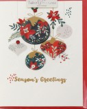 Felicitare - Season&#039;s Greetings, Christmas Baubles | Talking Pictures