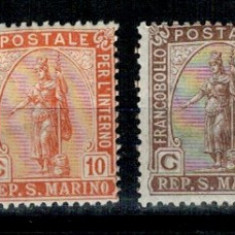 San Marino 1922 - Uzuale, serie nestampilata