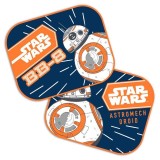 Set 2 parasolare auto Star Wars BB8, montaj usor, poliester, 44 x 35 cm