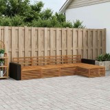 vidaXL Set de canapele de exterior 5 pcs natural Lemn Solid de Acacia 3383242