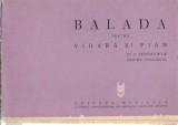 Balada pentru vioara si pian cu o transcriptie pentru violoncel