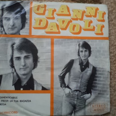 Gianni Davoli disc single 7" vinyl muzica usoara pop italiana STM EDC 10394 VG+