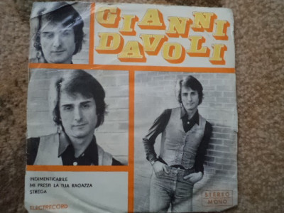 Gianni Davoli disc single 7&amp;quot; vinyl muzica usoara pop italiana STM EDC 10394 VG+ foto