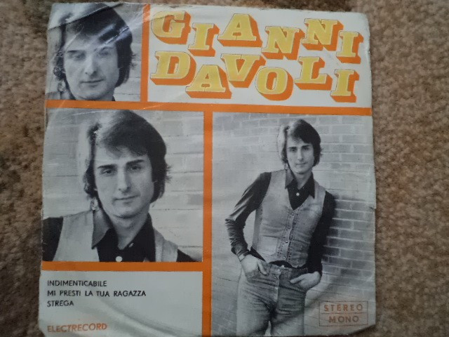 Gianni Davoli disc single 7&quot; vinyl muzica usoara pop italiana STM EDC 10394 VG+