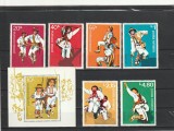 ROMANIA 1977 LP 945 LP 946 CALUSARII SERIE + COLITA DANTELATA MNH NESTAMPILATE