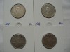 ROMANIA - SET 1 LEU 1910 + 1911 +1912 + 1914 , Ag835 , CAROL I, L 14.56