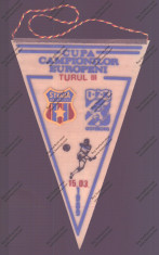 FANION STEAUA-I.F.K GOTEBORG 15-03- 1989 CCE TURUL III foto