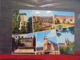 LUXEMBURG - 6 POZE : RADIO TELEVIZIUNEA, TURNUL SPANIOL, ARBED ( CENTRU SOCIAL ),MONUMENTUL EROILOR,GARA CENTRALA, CATEDRALA - CIRCULATA, TIMBRATA -