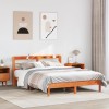 Gossi cadru de pat fara saltea, maro ceruit 150x200 cm lemn masiv pin