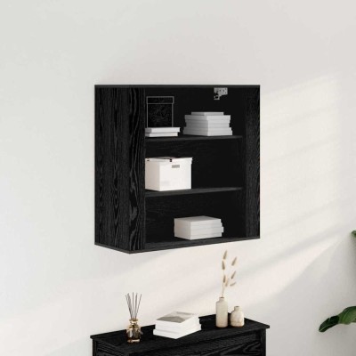 Dulap de perete Stejar negru 80 x 33 x 80 cm Lemn compozit foto