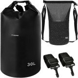 Geanta impermeabila 30L neagra din PVC rezistent, Trizand