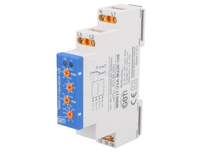 Releu Monitorizare Tensiune pentru Șină DIN SPST MMR17-V3A-M230-108 foto
