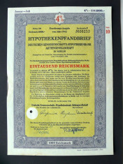 Titlu De Stat Obligatiune Germania 1942-1000-Reichsmark foto