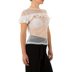 Bluza sic, transparenta, de culoare alba foto