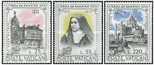 Vatican 1973 - Sct. Theresia serie neuzata