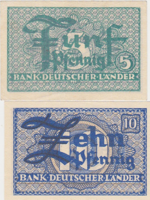 Germania 5, 10 pfennig 1948 aUNC foto