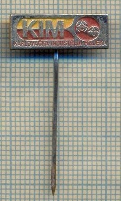 Y 1344 INSIGNA - ,,KIM&amp;quot; -KARLOVAKA INDUSTRIJA -IUGOSLAVIA -PENTRU COLECTIONARI foto