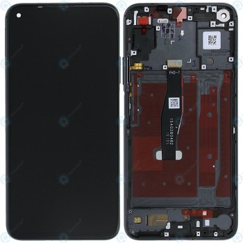 Huawei Honor 20 (YAL-AL00 YAL-L21) Capacul frontal al modulului de afișare + LCD + digitizer negru la miezul nopții foto