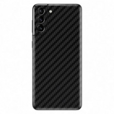 Set Folii Skin Acoperire 360 Compatibile cu Samsung Galaxy S21 Plus - ApcGsm Wraps Carbon Black