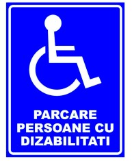 Semn de parcare persoane cu dizabilitati foto