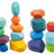 Set 16 pietre, Lemn, Multicolor