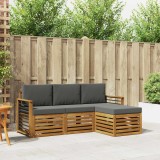 vidaXL Seturi de canapele cu pernă 4 pcs Natural și Antracit 3374622