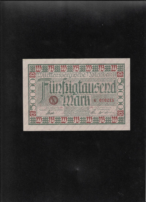 Rar! 50000 50 000 marci mark Wurttemberg 1923 seria010215