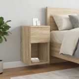 vidaXL Dulap de pat Stejar Sonoma 29 x 31,5 x 49 cm Lemn prelucrat 8001101