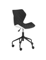 Scaun birou ergonomic, HM Matrix, stofa si piele ecologica, inaltime reglabila, rotire 360 , 100 kg, alb negru