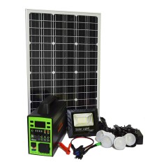 Sistem iluminare LED cu panou solar, 4 becuri, GD150M, BT foto