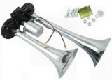 Claxon Auto Pneumatic 12V/24V, 2 Trombe, 30cm, Puternic, Universal, Camion, Goarna cu Aer, Durabil