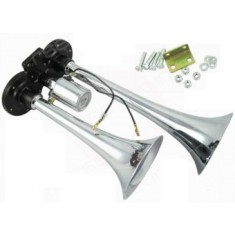 Claxon 12V/24V aer 2 pipe 30cm