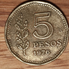 Argentina - moneda de colectie - 5 pesos 1976 - serie mai rara