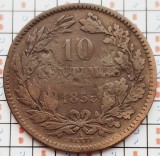 1500 Luxemburg Luxembourg 10 centimes 1855 Willem III (uzata) km 23