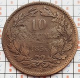 1500 Luxemburg Luxembourg 10 centimes 1855 Willem III (uzata) km 23, Europa