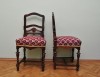2 Scaune sculptate lemn nuc, second hand, Mobila Living - Scaune lemn