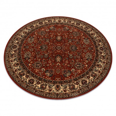 Covor de l&amp;acirc;nă KASHQAI 4362 200 cerc ornament vin roșu / bej, cerc 160 cm foto