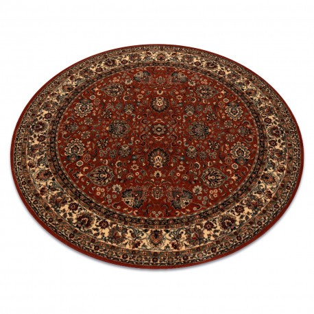 Covor de l&acirc;nă KASHQAI 4362 200 cerc ornament vin roșu / bej, cerc 160 cm