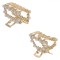 Clame Păr, Model Elegant, Set 2 Bucăți, Culoare Aurie, Perle Albe și Strass, 5 cm