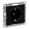Priza schuko simpla 2P+T borne automate Legrand Suno negru 721420
