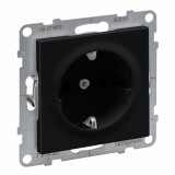 Priza schuko simpla 2P+T borne automate Legrand Suno negru 721420