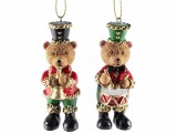 Cumpara ieftin Set 6 ornamente brad Craciun Ursuleti polirasina multicolora 3.5x4.5x9.5 cm