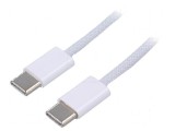 Cablu USB 2.0 USB C 1m alb nichelat, Akyga