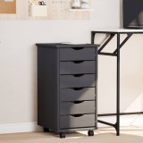 vidaXL Dulap rulant cu sertare MOSS, gri, lemn masiv de pin 355890