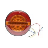 Lampa stop spate rotunda LED universala 12V/24V 140x40 mm, montaj stanga/dreapta, distanta gauri prindere 43.5 mm, Breckner Germany