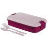 Cutie/caserola alimente, plastic, etansa, cu tacamuri, violet, 1.3 L, 23x13x7 cm, Curver