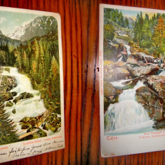 A988-2 Carti Postale vechi Muntii Tatra anii 1912 litografii colorate.