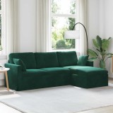 vidaXL Canapea Verde &icirc;nchis 198 x 134 x 80 cm Catifea 42024469